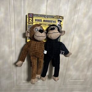 Bow Wow Set Of 2  Pet - Pixel Pup 15"-  Squeaky Dog Toy .